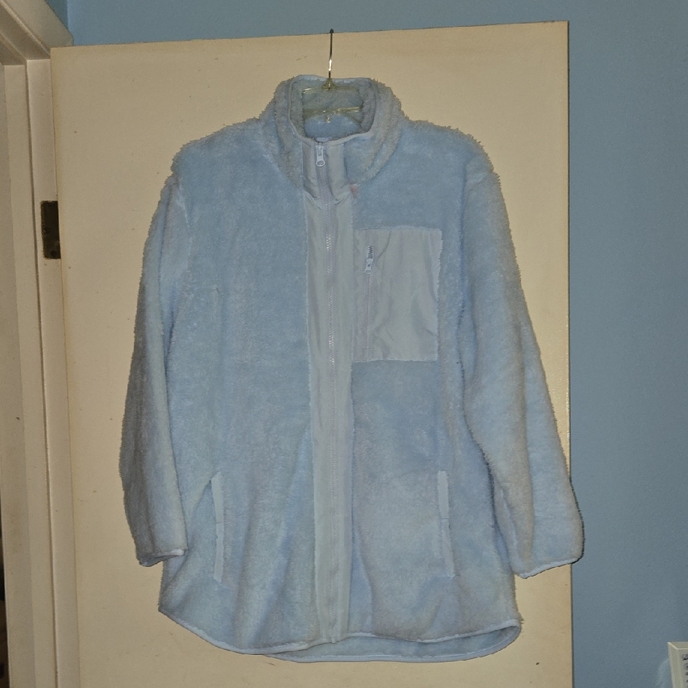 Lands' End Light Blue Fleece Jacket
